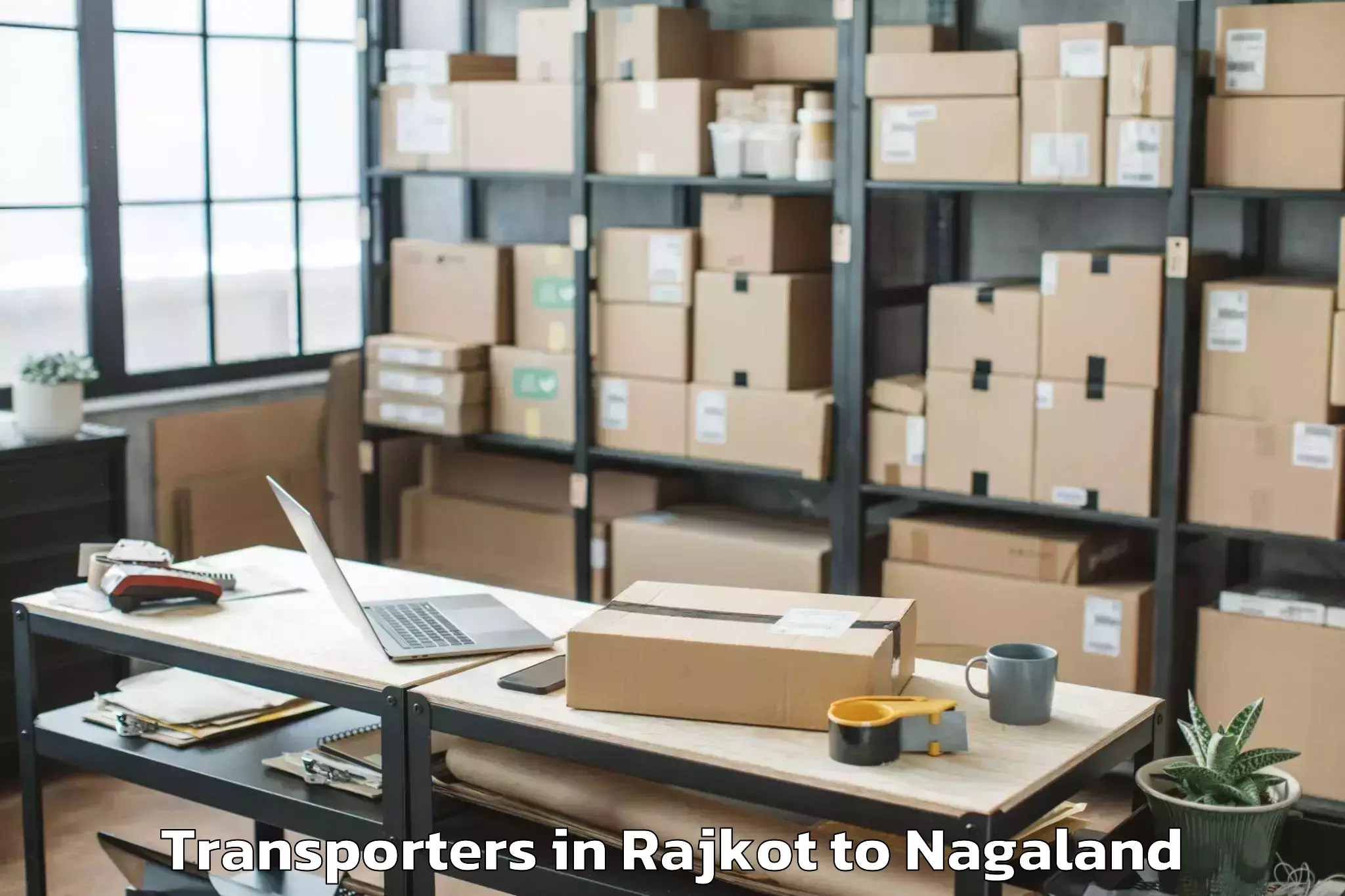 Book Rajkot to Wakching Transporters Online